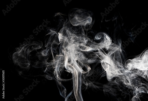 Smoke on black background