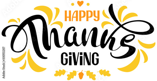 Happy Thanksgiving handwrit...