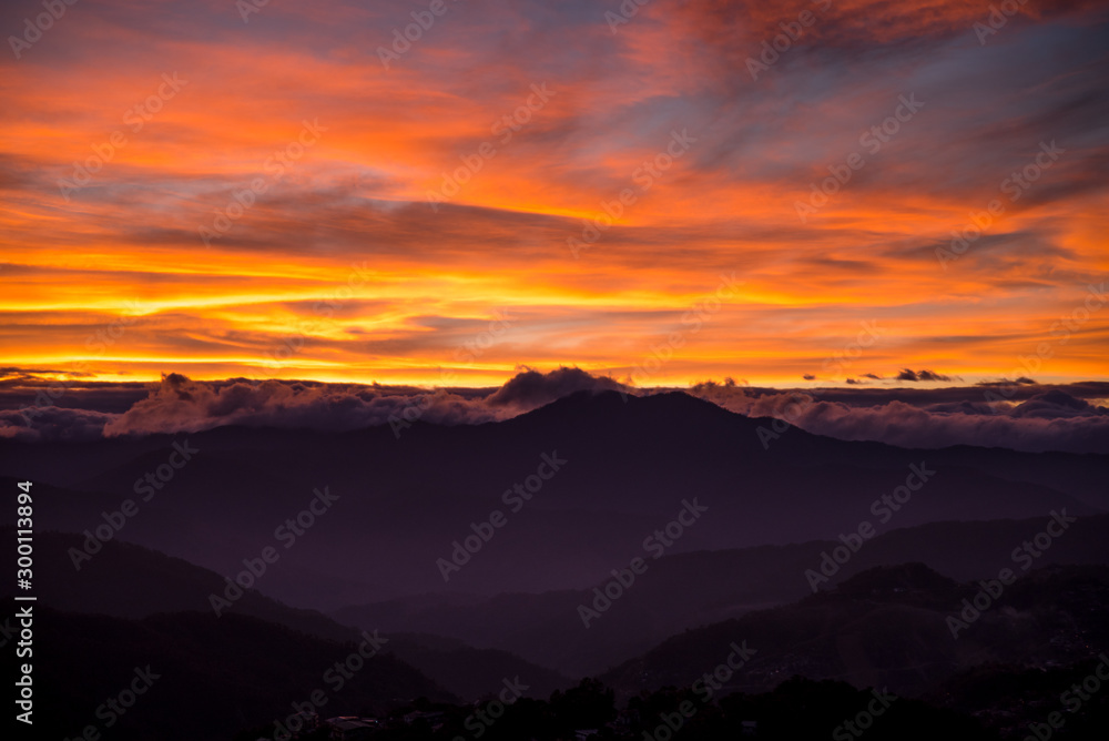 SUnrise at Mines View Park, Baguio, Philippines