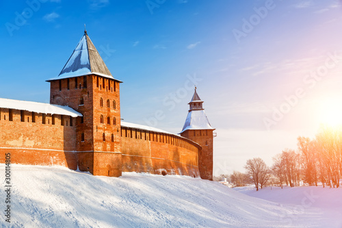 Winter landscape of Novgorod the Great.