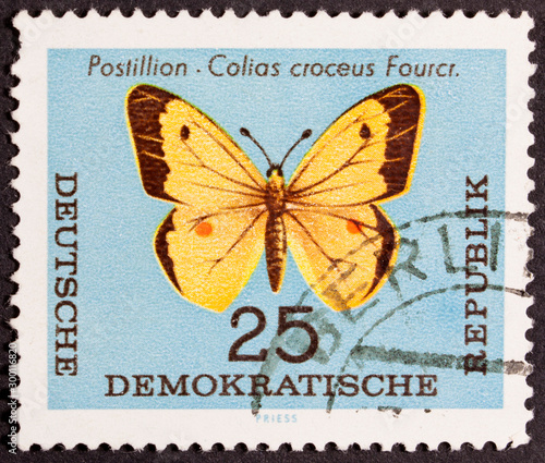 GROOTEBROEK ,THE NETHERLANDS - MARCH 15,2016 : CIRCA 1963: stamp printed by Germany, shows Postilion, circa 1963
