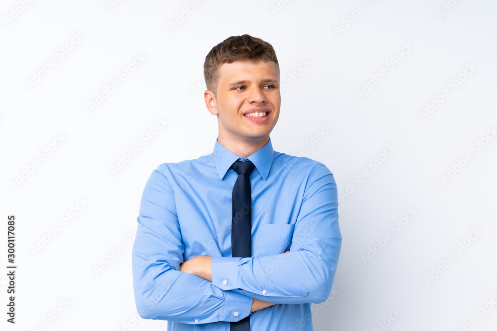 Young handsome businessman laughing