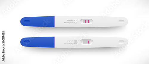 Pregnancy or ovulation positive and negative test