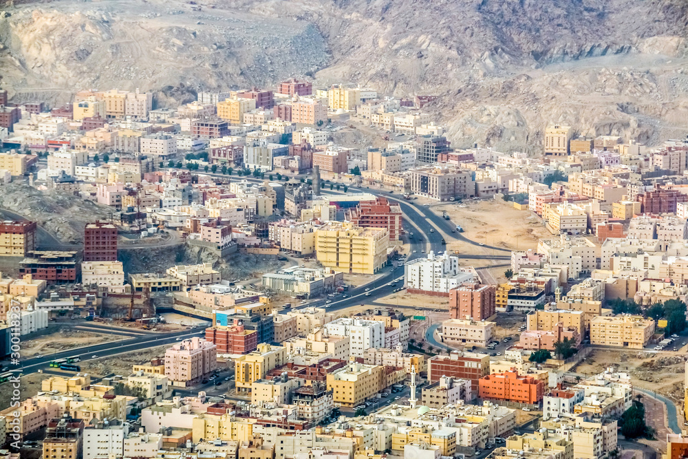 Aerial view of Makkah city, Makkah, Saudi Arabia