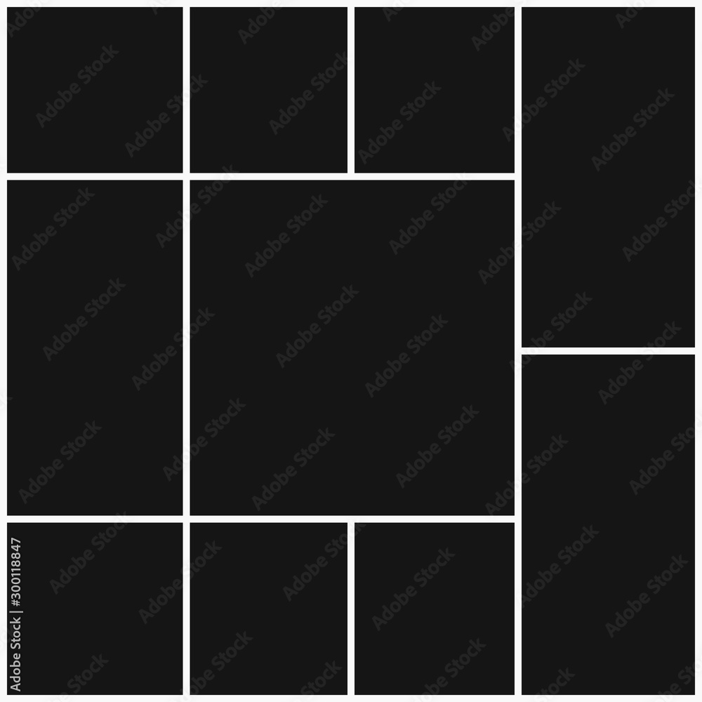 Photo frames collage. Template for wall gallery. Vector illustration. EPS 10. Photo frames collage. Template for wall gallery. Vector illustration. EPS 10.