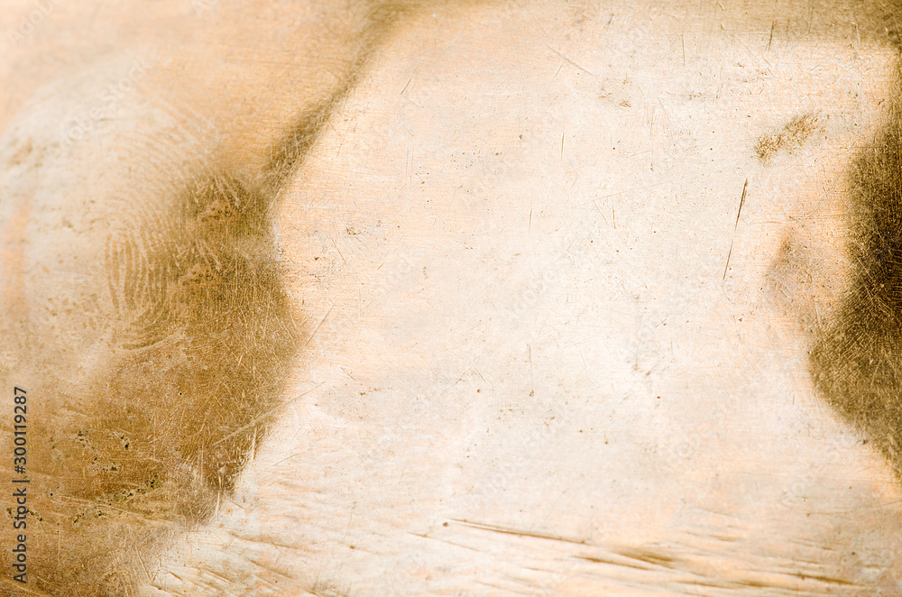 Fototapeta premium Texture and background of a copper singing bowl