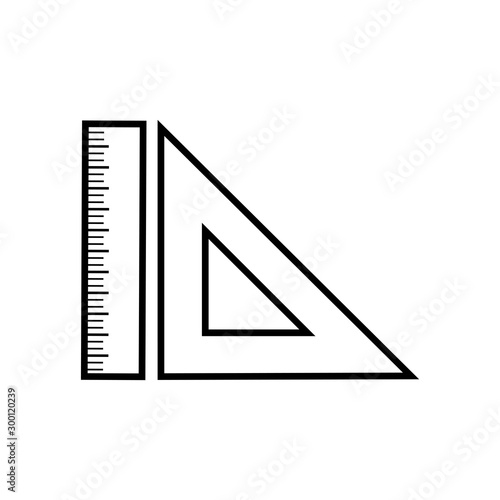 rulers icon trendy flat design