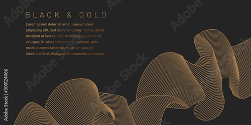 Black and Gold Pattern Background