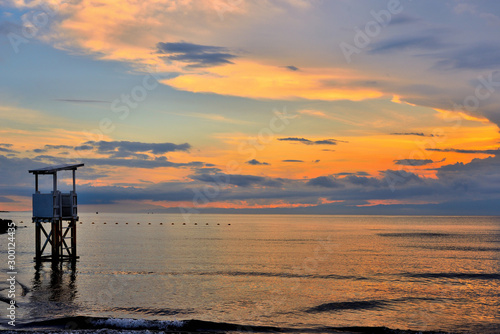 江の島西浜海岸の夕景 © masyok