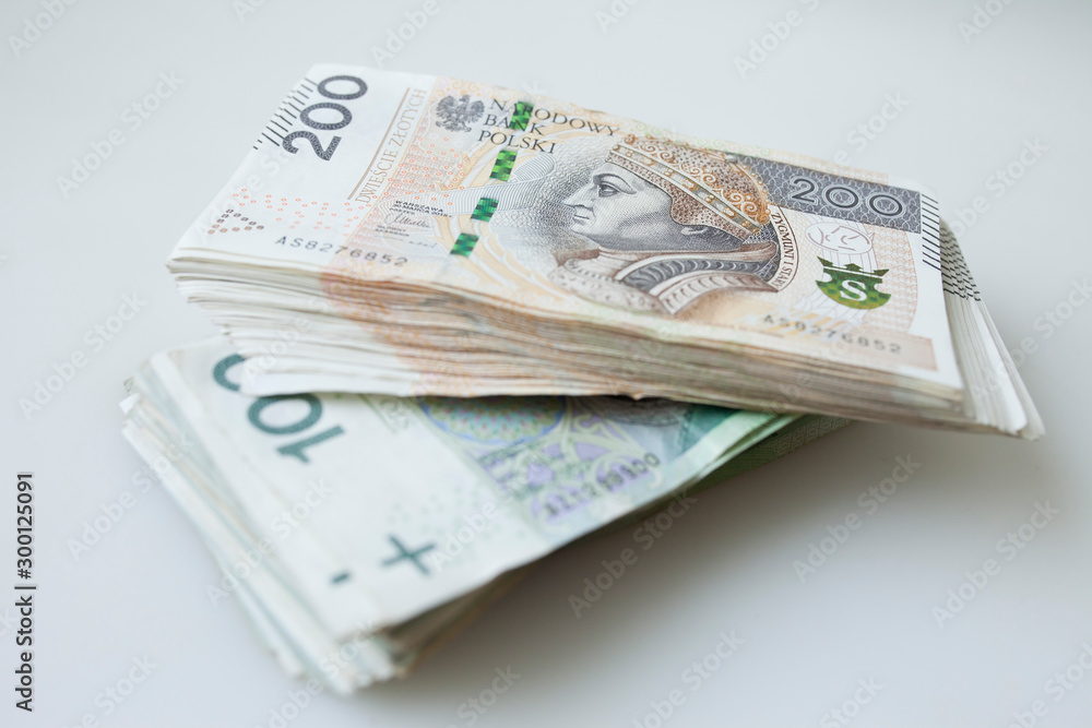Lots of polish currency money zloty Lots of polish currency money zloty