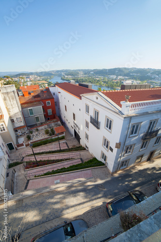 University of Coimbra courtyard, Portugal. Viewpoint to  Mondego River photo