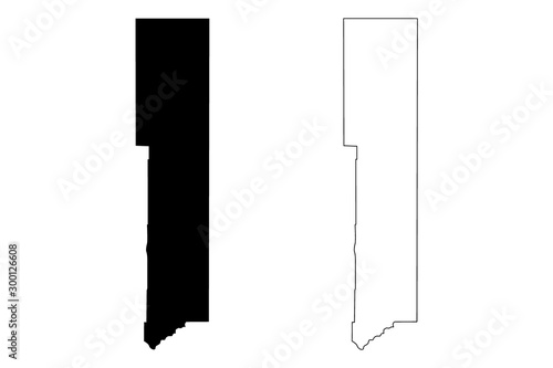 Apache County, Arizona (U.S. county, United States of America,USA, U.S., US) map vector illustration, scribble sketch Apache map