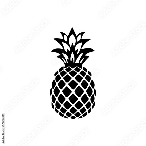 Fototapeta Trendy flat pineapple fruit icon design