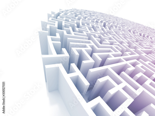 Infinite maze  choices and challenge theme  original 3d rendering illustration