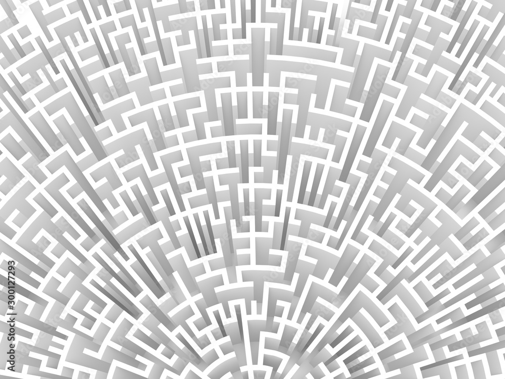 Infinite maze, choices and challenge theme; original 3d rendering illustration Infinite maze, choices and challenge theme; original 3d rendering illustration