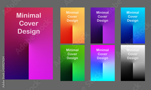 Wallpaper Mural Minimal modern cover design. Dynamic colorful gradients. Future geometric patterns. Poster template vector design. Colored and black and white examples. Torontodigital.ca