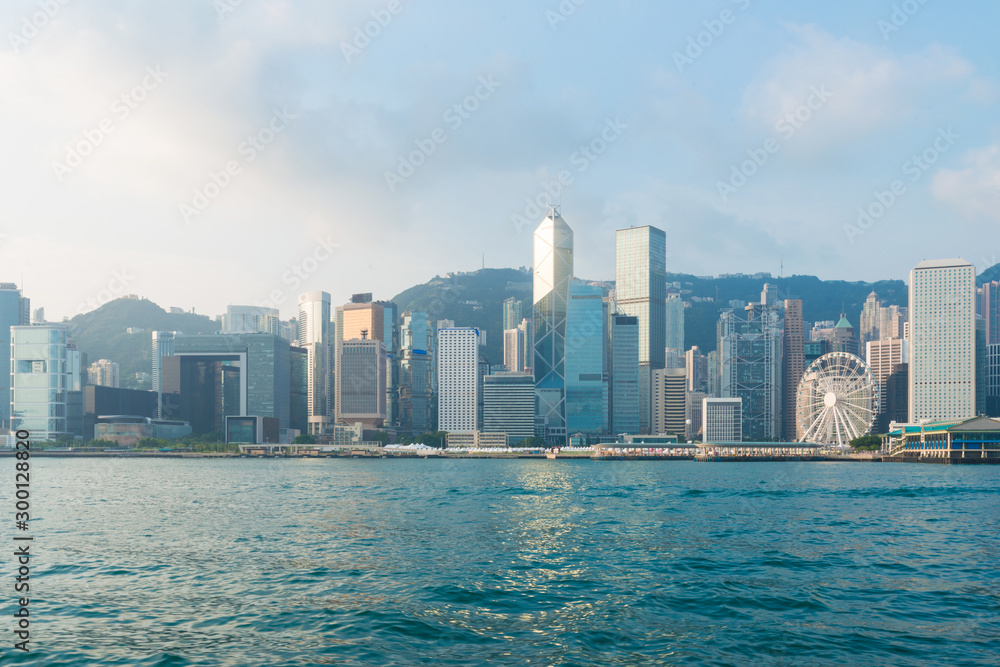 Hong Kong City view of victoria harbour