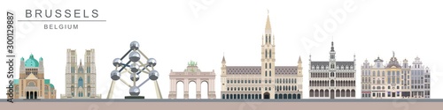 Obraz na płótnie Brussels landmarks and monuments