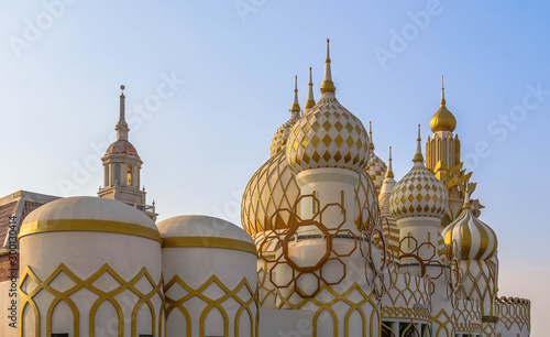 Russian style fairy entrance gate of the global Village, a cultural village in Dubai, United Emirates Emirates