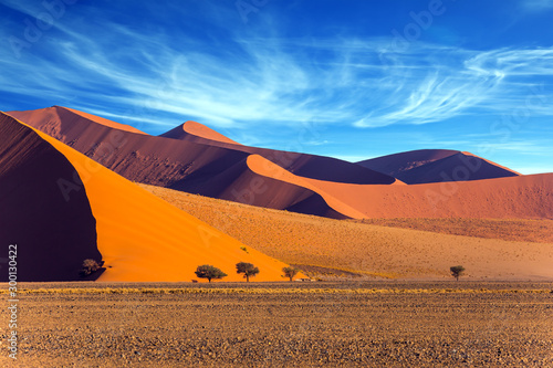The Namib-Naukluft park at sunset