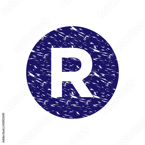 Registered trademark symbol icon vector on white background