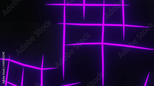 abstract curved lighting lines background - purple