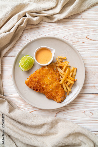 fried fish and chips photo