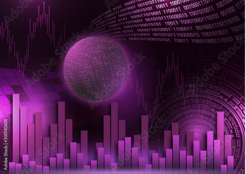 Futuristic concept of the global economy, trading, global financial technology. Economic trends, idea of business or digital network. Abstract digital background.