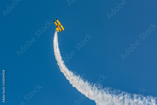 Jiangxi Nanchang Flight Conference aerobatic team flying in the blue sky