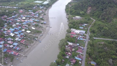 Kuching, Sarawak / Malaysia - October 16 2019: The buildings, landmarks and scenery of the Kuching city, capital of Sarawak, Borneo island photo