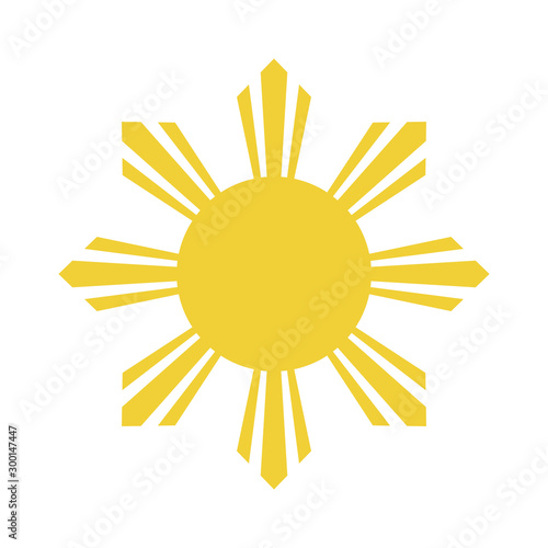 Flag element of the Republic of the Philippines. Abstract concept, icon. Vector illustration on white background.