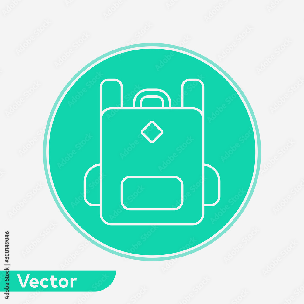 Backpack vector icon sign symbol Backpack vector icon sign symbol