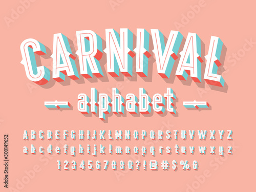 Stylish vintage styled 3D alphabet design