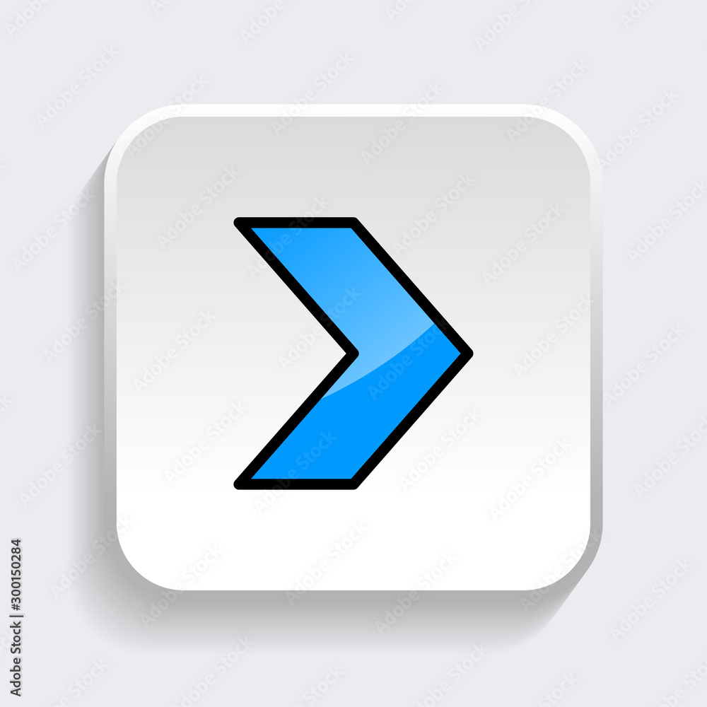 Vector Arrow icon with trendy flat style icon for web site design, logo, app, UI. Blue color isolated on white background Vector Arrow icon with trendy flat style icon for web site design, logo, app, UI. Blue color isolated on white background