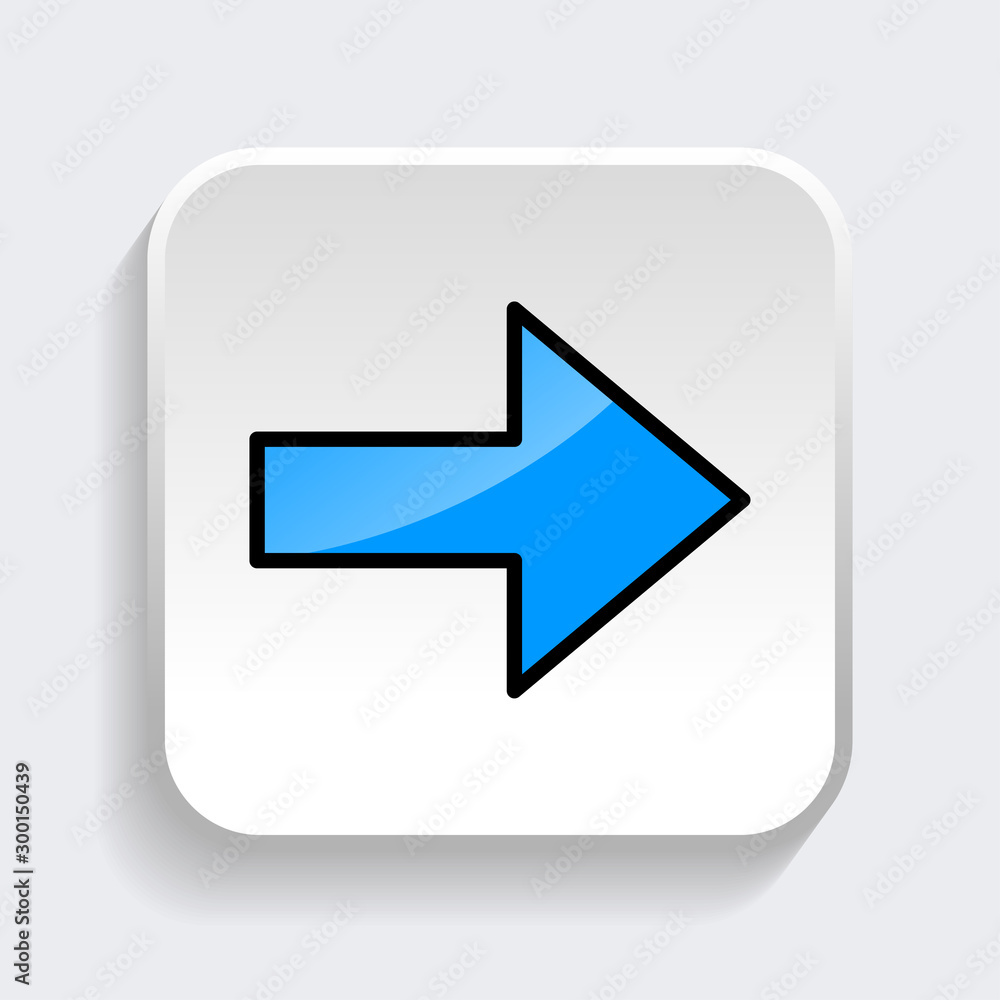 Vector Arrow icon with trendy flat style icon for web site design, logo, app, UI. Blue color isolated on white background Vector Arrow icon with trendy flat style icon for web site design, logo, app, UI. Blue color isolated on white background