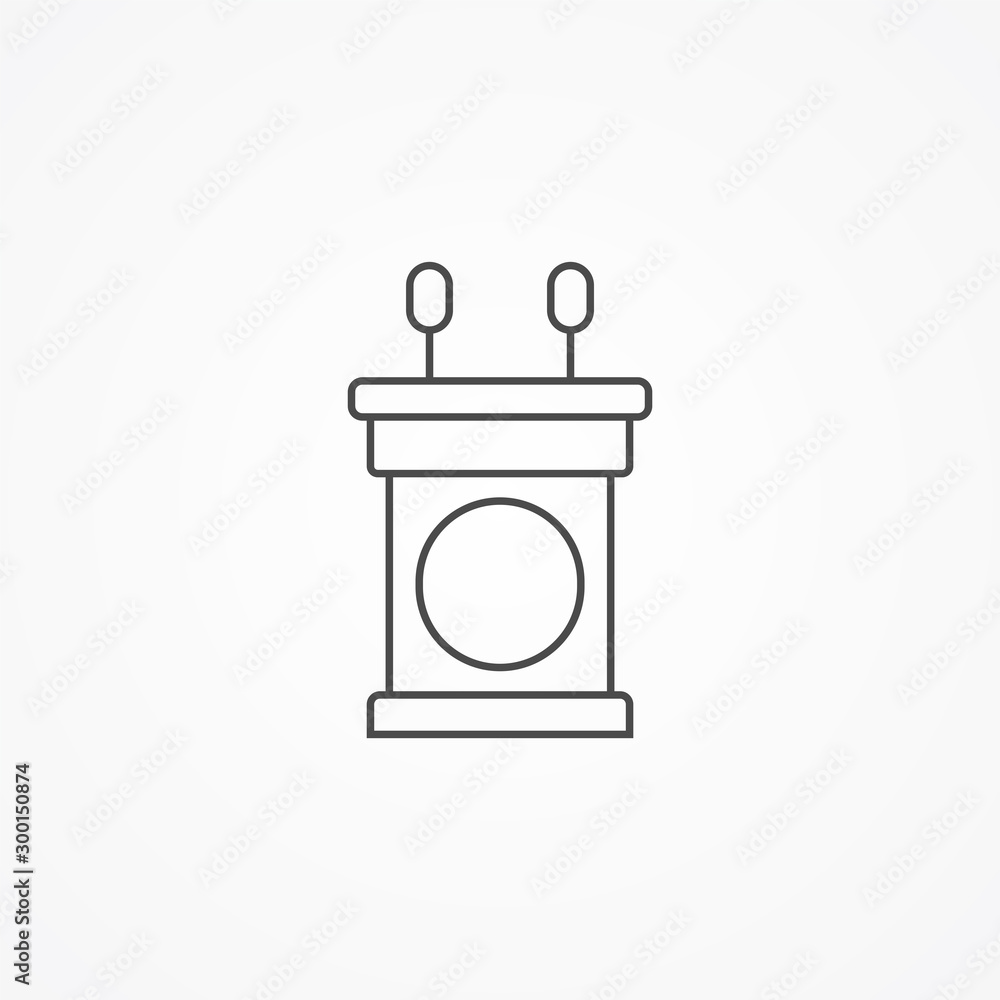 Tribune vector icon sign symbol Tribune vector icon sign symbol