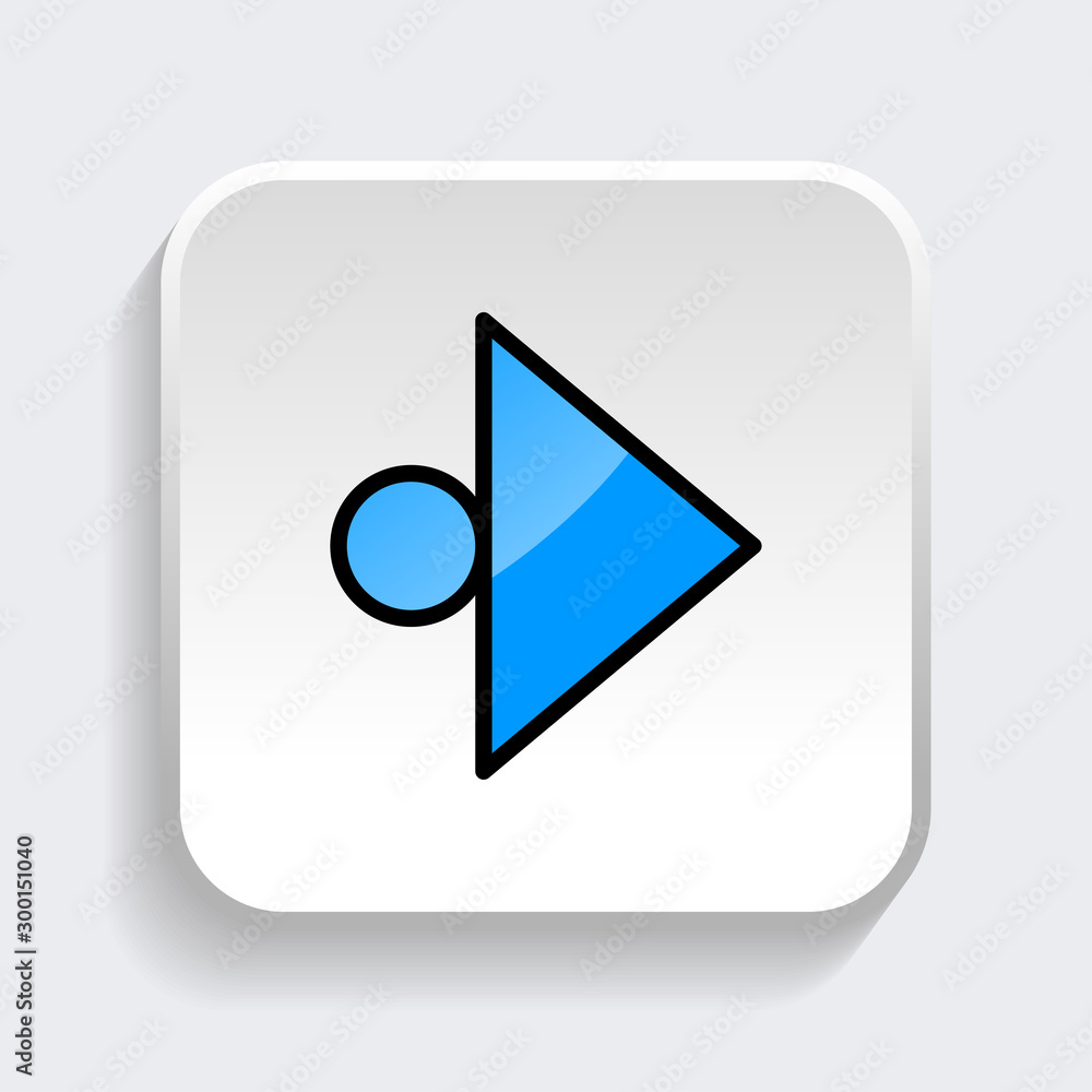 Vector Arrow icon with trendy flat style icon for web site design, logo, app, UI. Blue color isolated on white background Vector Arrow icon with trendy flat style icon for web site design, logo, app, UI. Blue color isolated on white background