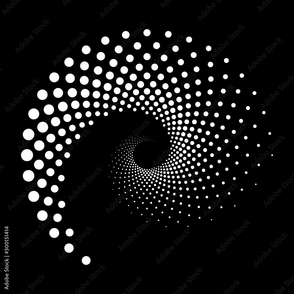 Design spiral dots backdrop - obrazy, fototapety, plakaty 