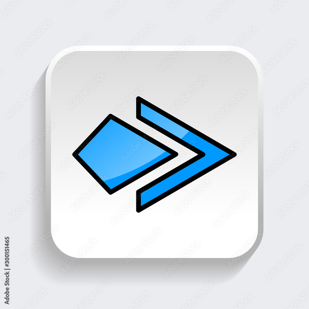 Vector Arrow icon with trendy flat style icon for web site design, logo, app, UI. Blue color isolated on white background Vector Arrow icon with trendy flat style icon for web site design, logo, app, UI. Blue color isolated on white background