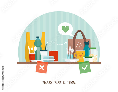 Reduce plastic items at home