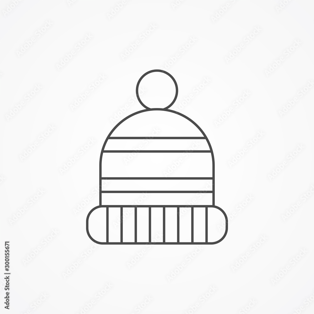 Winter hat vector icon sign symbol Winter hat vector icon sign symbol