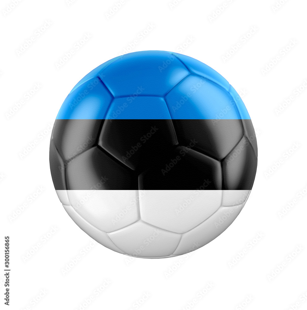 Fototapeta premium Soccer football ball with flag of Estonia