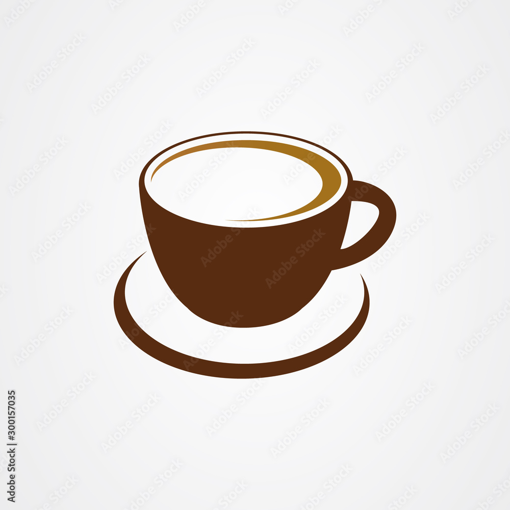 Fototapeta premium Coffee cup icon logo vector design