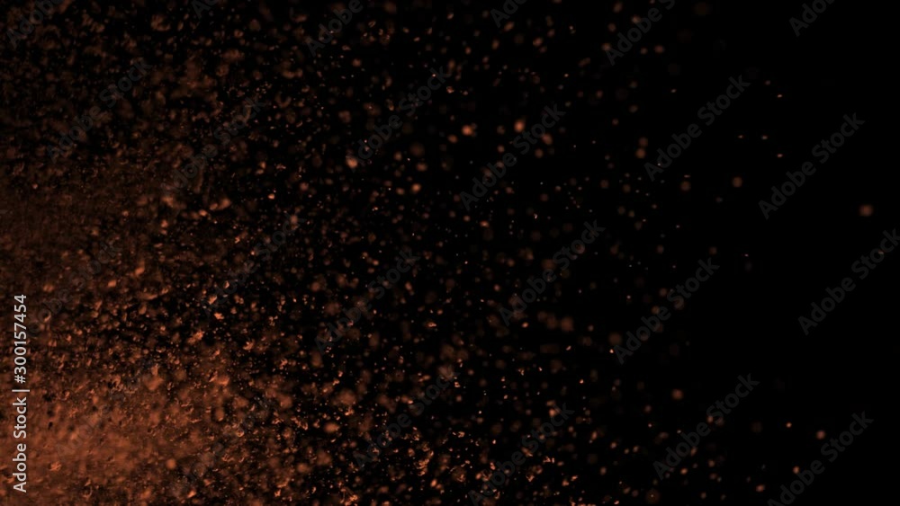 Super Slow Motion Shot of Cocoa Powder Explosion Isolated on Black Background at 1000fps. Super Slow Motion Shot of Cocoa Powder Explosion Isolated on Black Background at 1000fps.