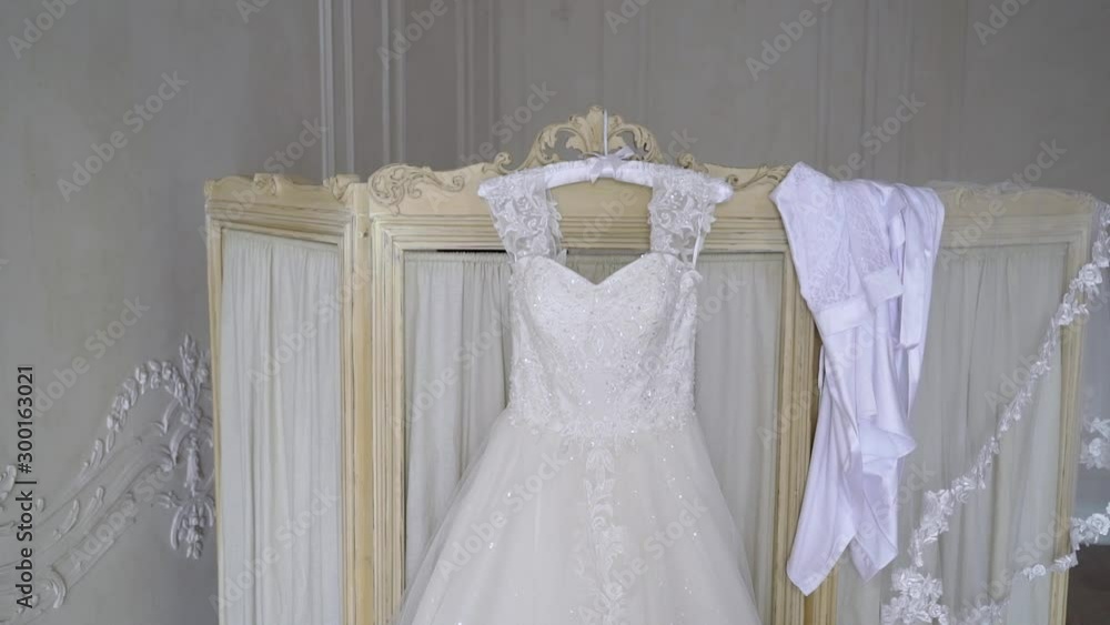Luxury wedding dress for bride. Bridal white gown Luxury wedding dress for bride. Bridal white gown