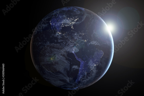 Planet earth from space. Elements of this image were furnished by NASA.