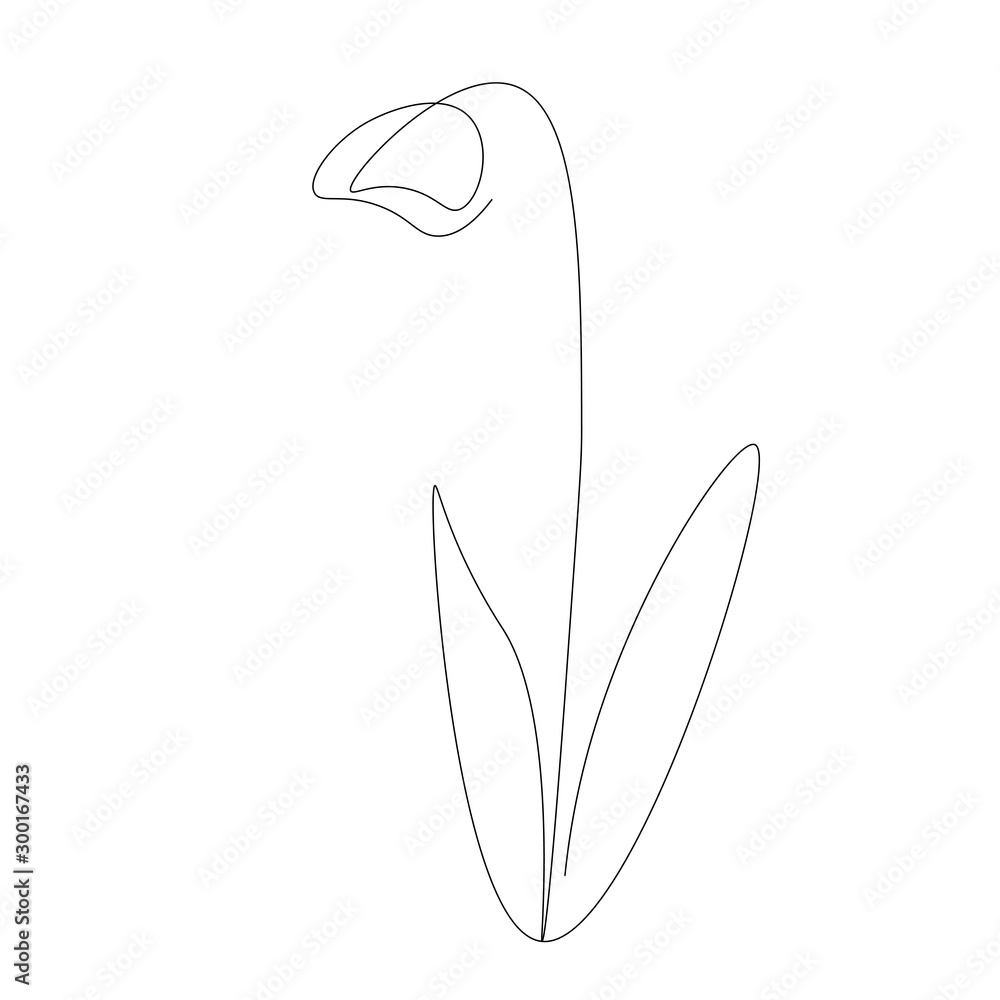 Flower icon one line drawing vector illustration Flower icon one line drawing vector illustration
