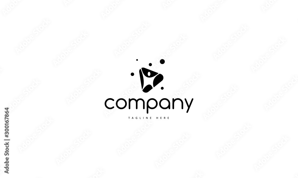 Vector logo on which an abstract image of a happy man with hands up. Vector logo on which an abstract image of a happy man with hands up.