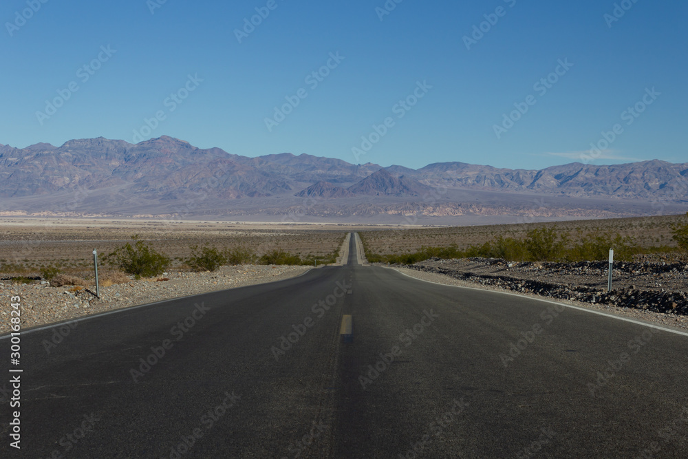 Wüste Straße Berge Landschaft Trocken Heiß