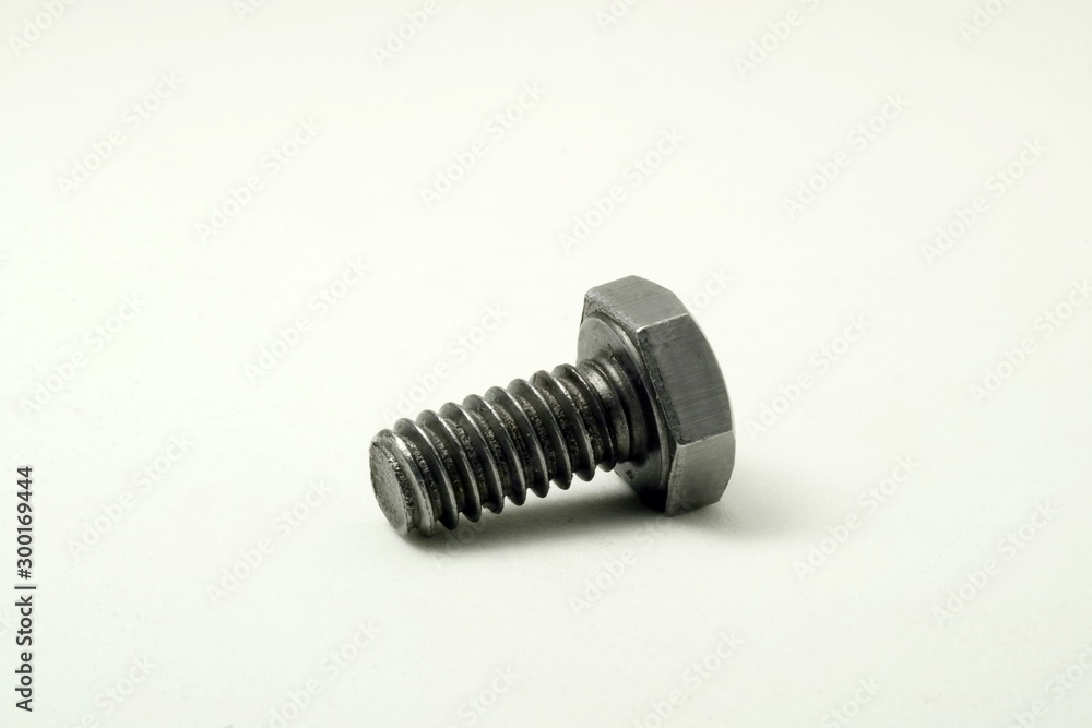Metal bolts on white background. Metal bolts on white background.